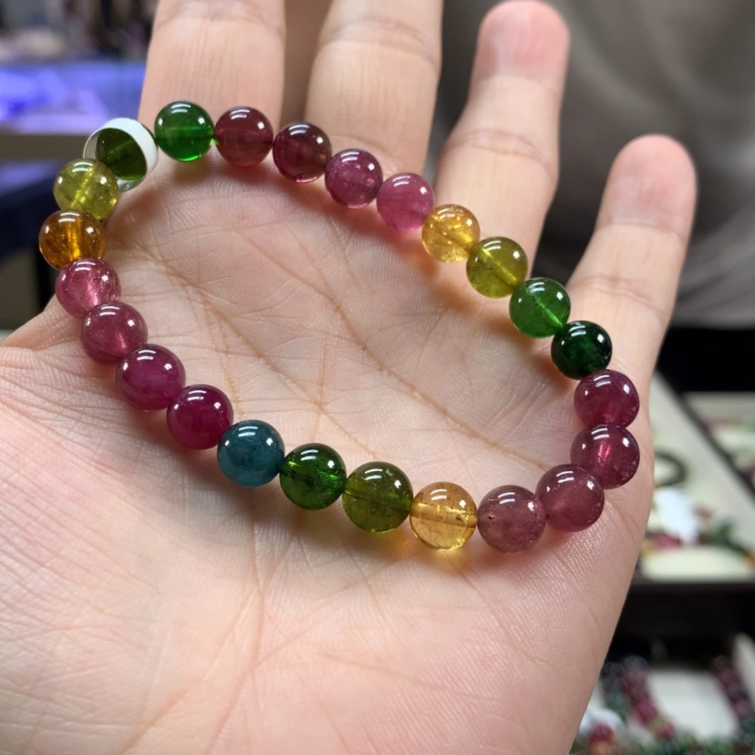 未镶嵌手链碧玺8左右