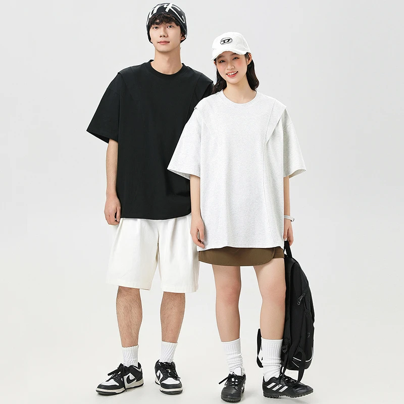 培蒙潮流高级圆领夏季男士短袖t恤纯棉T恤冰丝舒适上衣休闲百搭