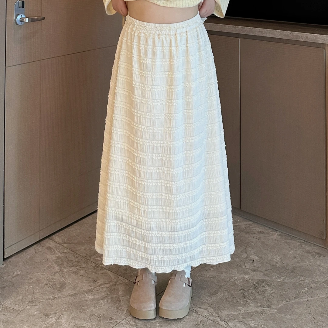 维维&南岛风大码女装2025春季新款网红条纹显瘦百搭半身裙ZWW521