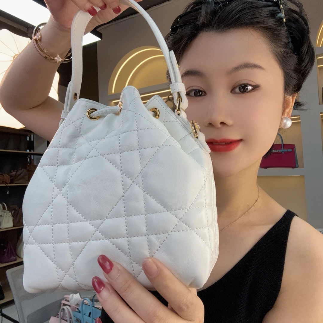 【尺寸：16*8*18】SISI原创设计高定真皮女包 5015小号-白色