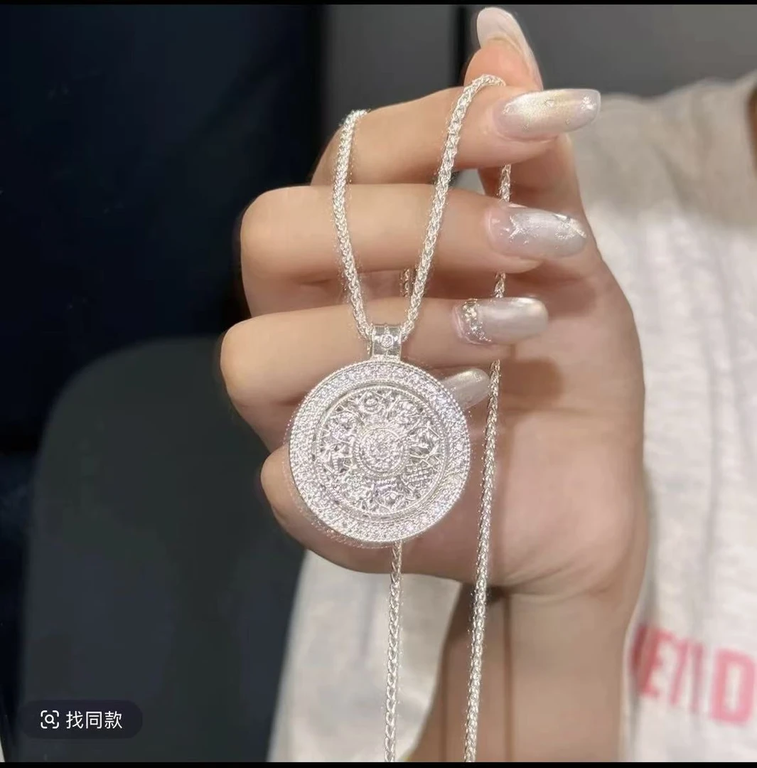 吊坠足银 【八宝罗盘】吊坠 时尚百搭款男女同款坠子