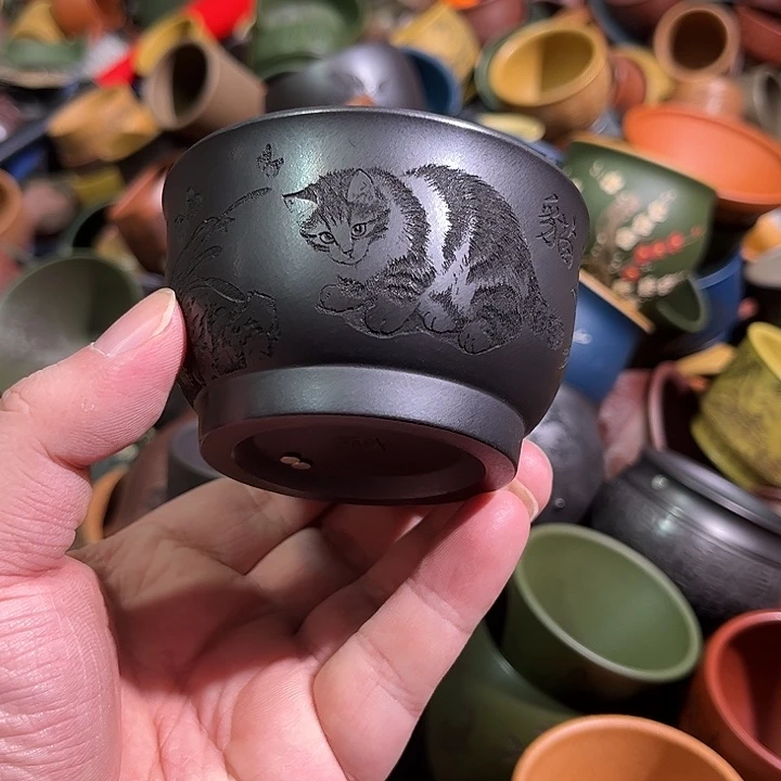 紫砂茶杯全手工紫砂主人杯