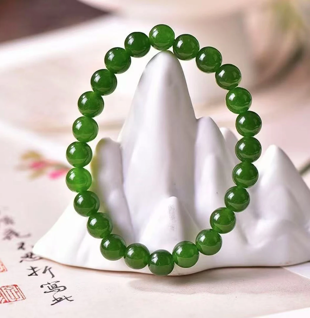 【海阳专属】菠菜绿卡八手串