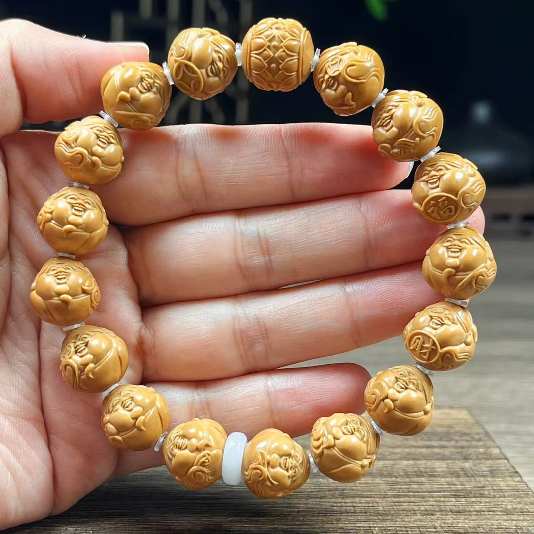 猴头核桃1.35可爱财神文玩手串