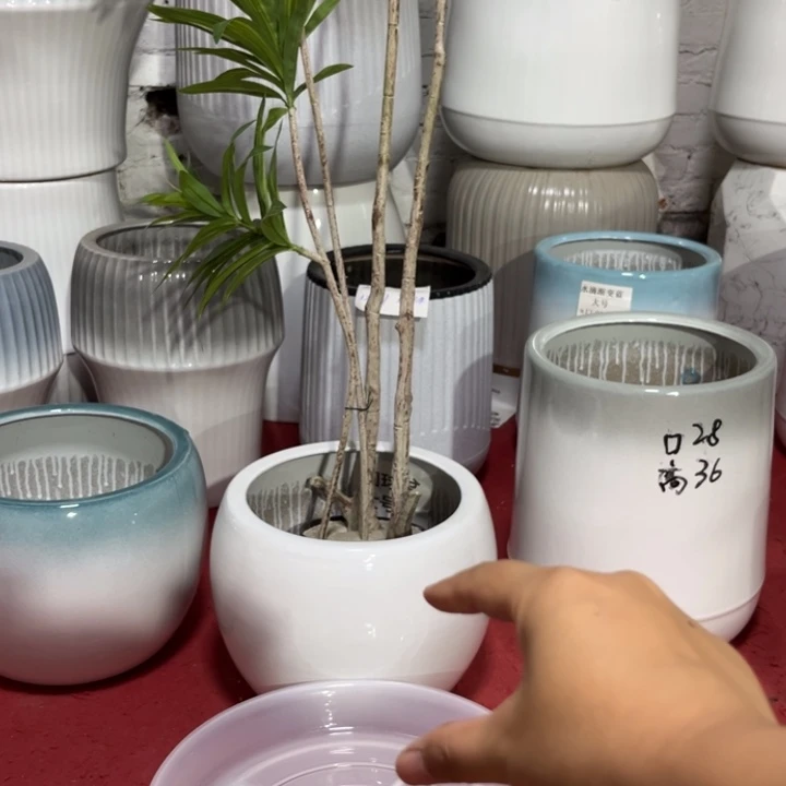 5**.高温陶瓷大号球盆纯白28口25高正常品