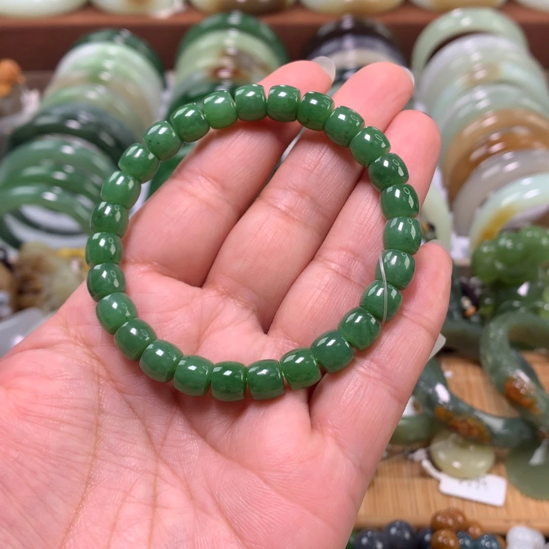 和田玉（碧玉）未镶嵌手链卡0.7