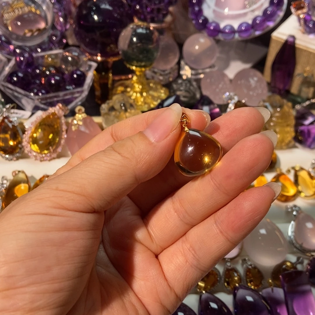 颈饰水晶18K金镶嵌