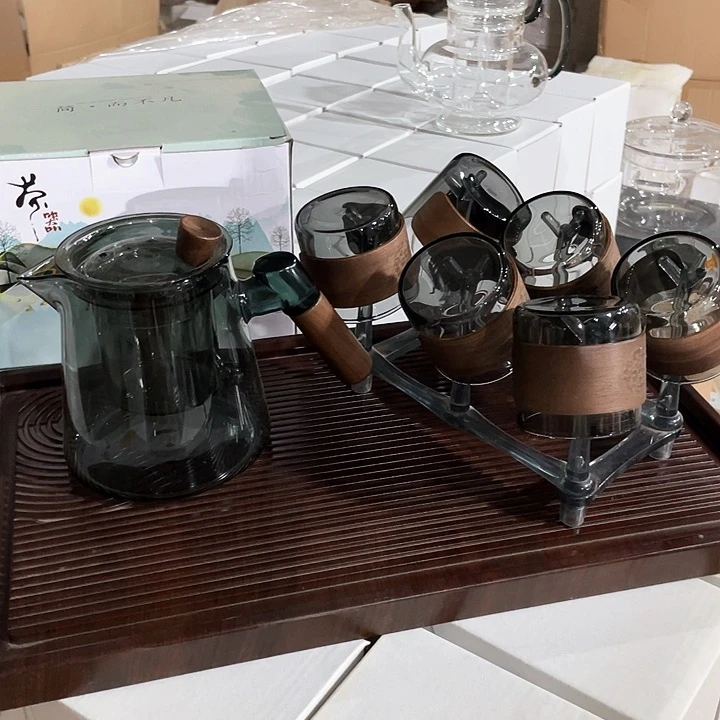 黑静心➕6卡扣➕木茶盘➕杯架啊