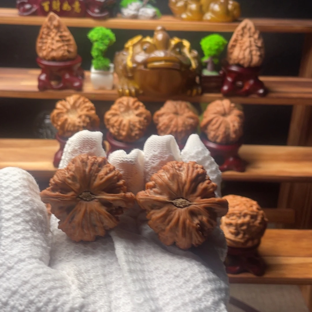 吊坠文玩核桃白狮子43尺