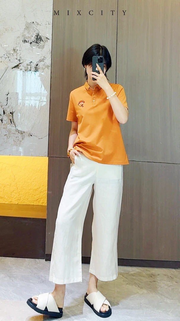 【亚楠本楠】九分麻◆莱赛尔亚麻立体剪裁高腰显瘦休闲裤7842