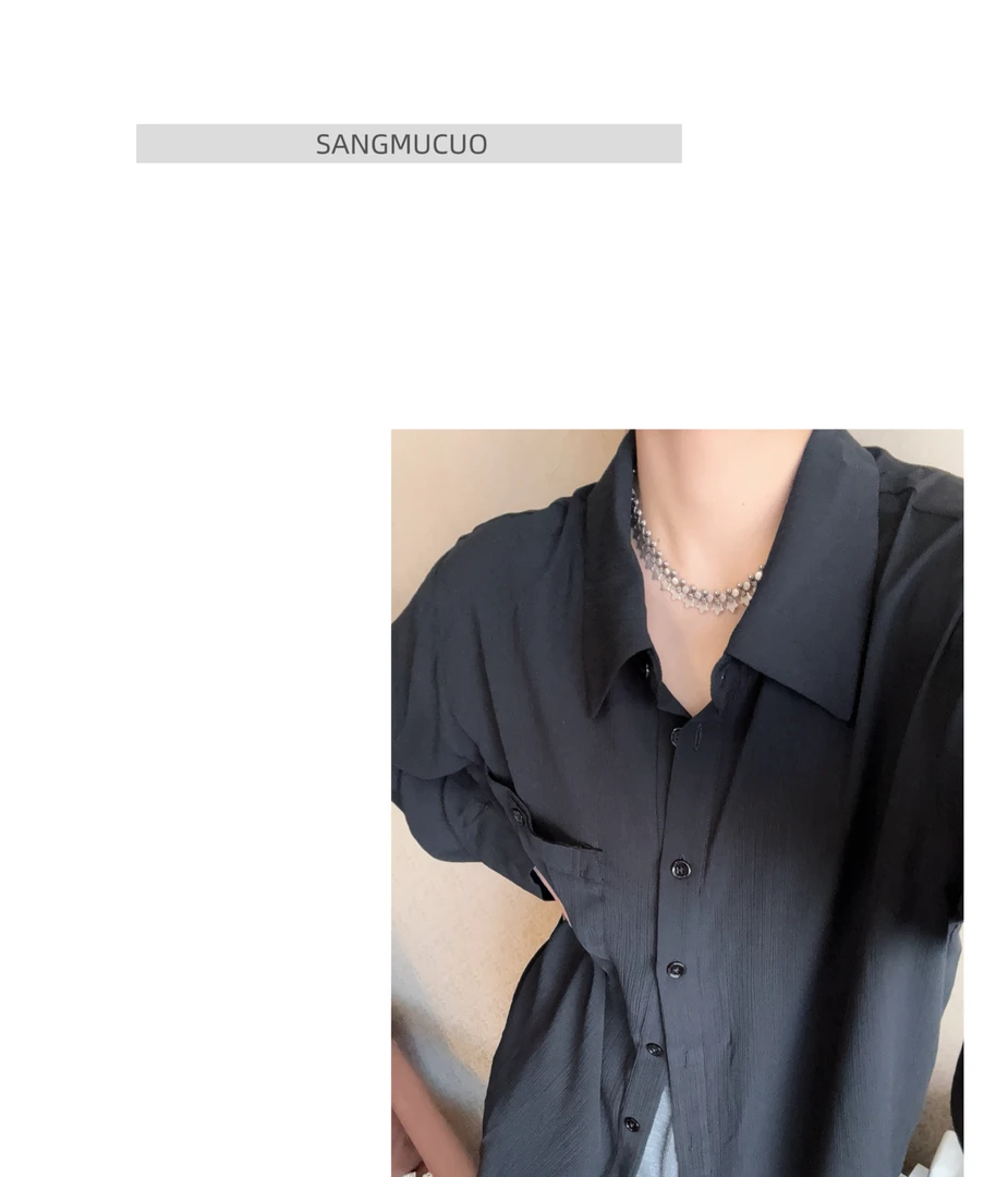 SMC【25｜ 新款纯色宽松慵懒衬衫】