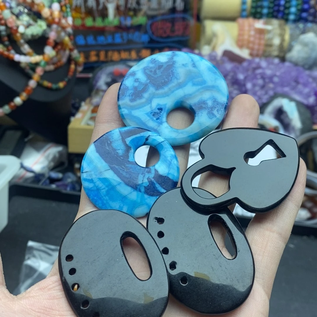 玛瑙/玉髓未镶嵌珠宝半成品白*五个A633