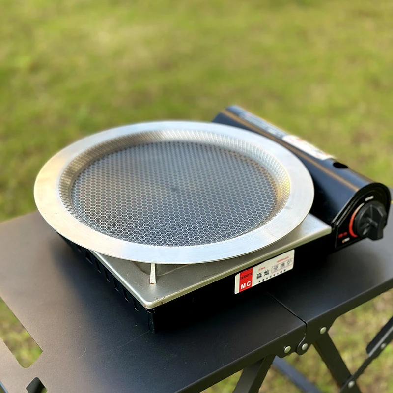 新款多用304不锈钢烤盘圆形多用烤肉盘户外卡式炉具304不锈钢烤盘