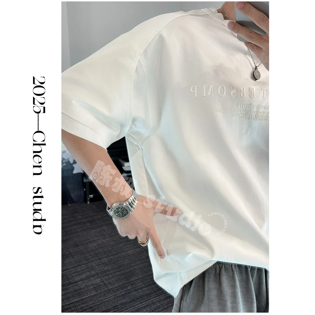 「清仓」夏季新款【双层袖】潮牌小众个性时尚百搭圆领短袖T恤ZY062