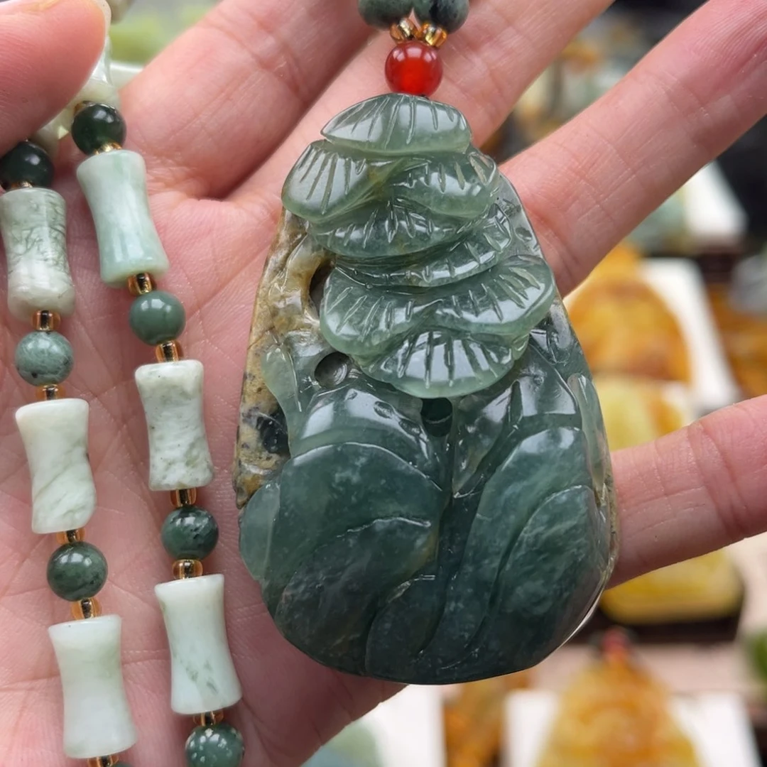 岫玉未镶嵌挂件挂件