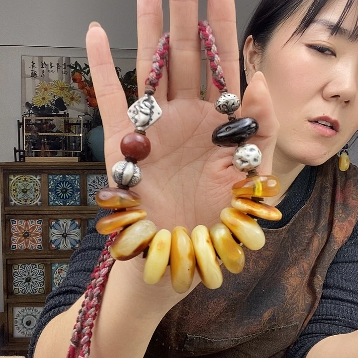 蜜蜡项链未镶嵌项链