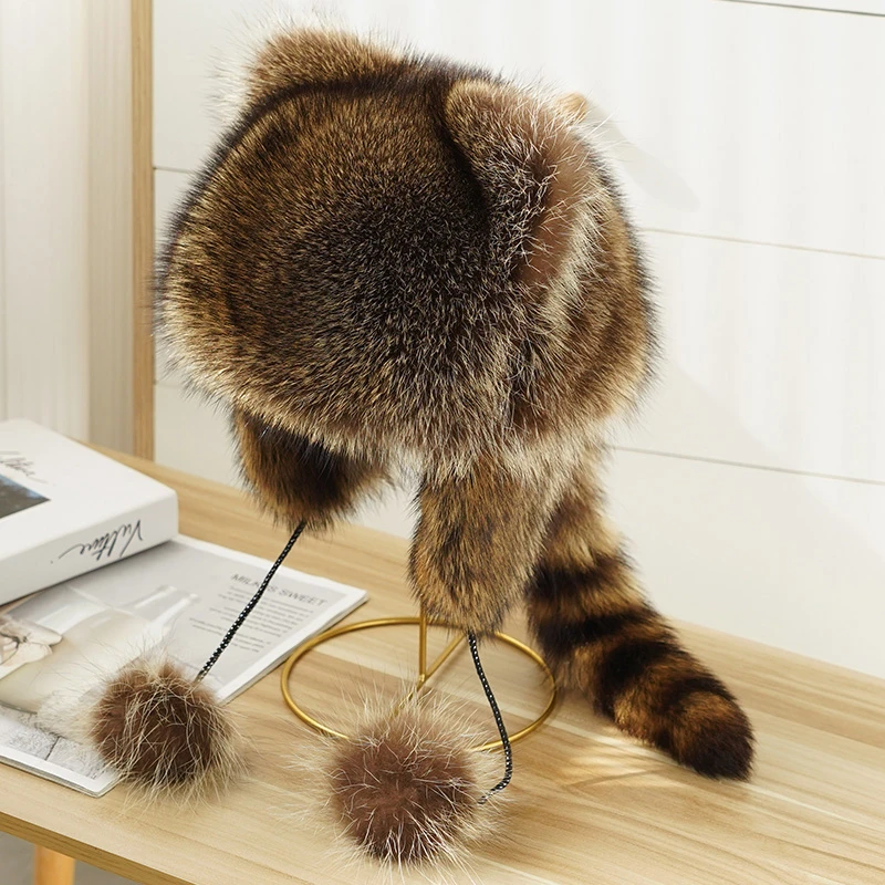 可爱毛绒帽子女秋冬加绒加厚保暖大头围显脸小护耳雷锋帽亲子款