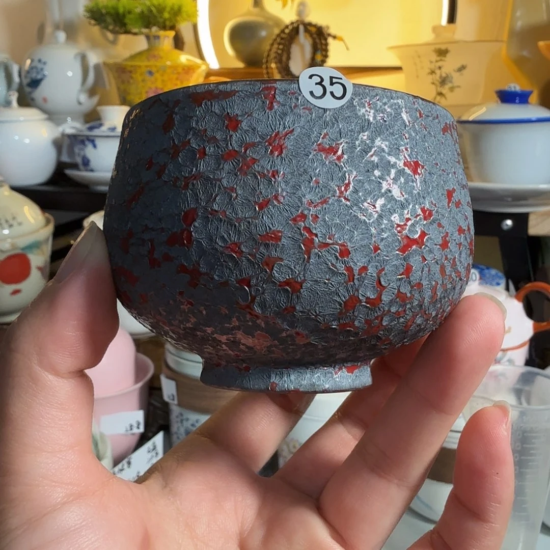 微瑕福利窑变铁胎釉180ml主人杯35号