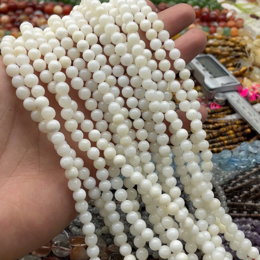 玛瑙/玉髓未镶嵌珠宝半成品一条装卡6mm车车圆珠