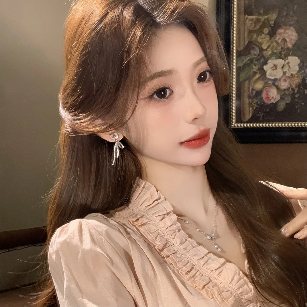 FULL GIRLISH耳环00840银色小众设计百搭耳环