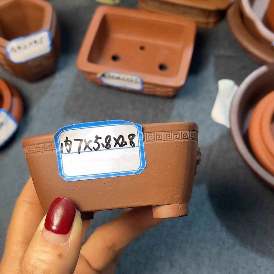 精选紫砂小长方马槽盆