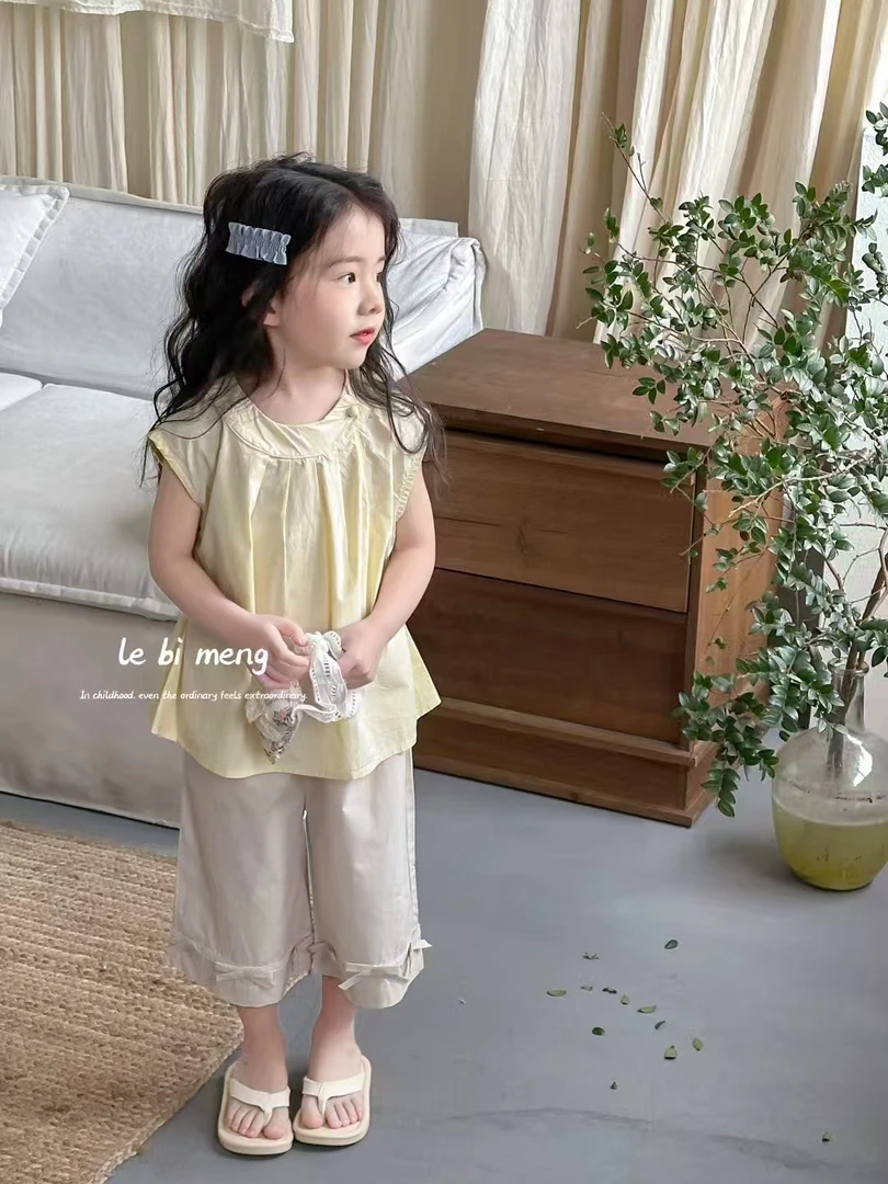 【乐比萌】女童套装2025夏季新款韩版衬衣儿童洋气薄款夏款