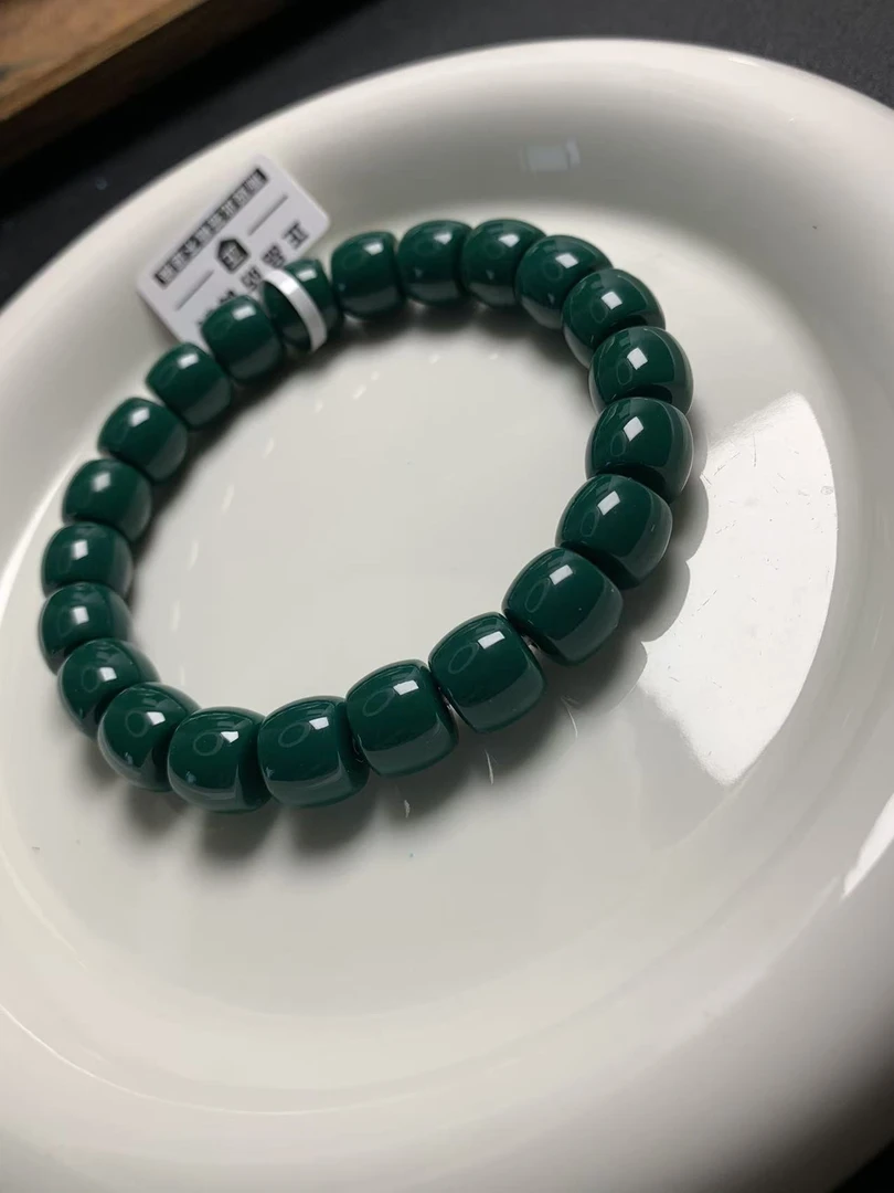 湖北原矿手工高瓷原石精工地狱色直切手串10mmA388