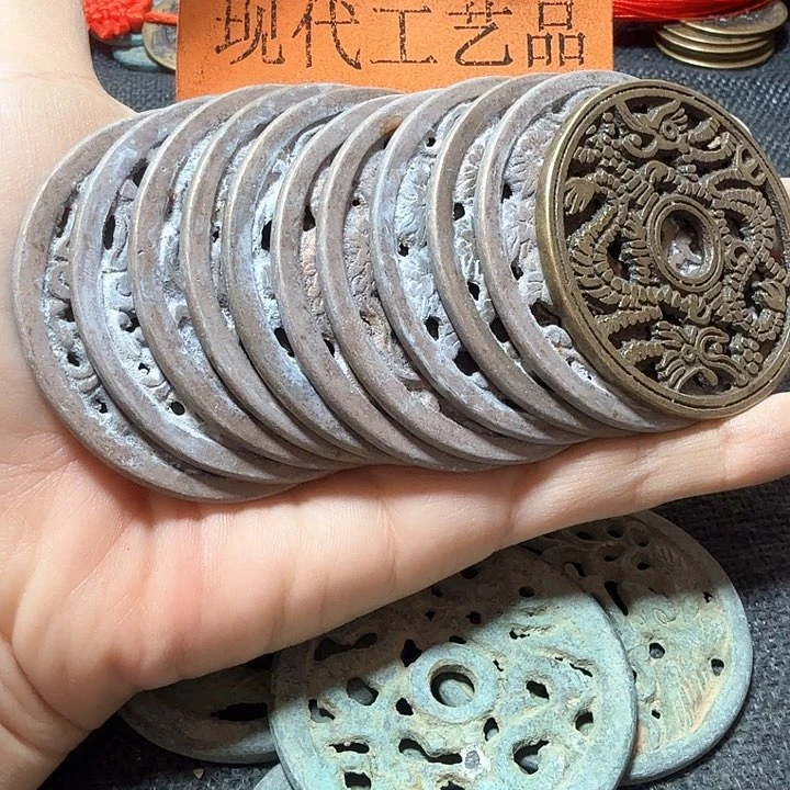 铜不****411枚花钱现代工艺品
