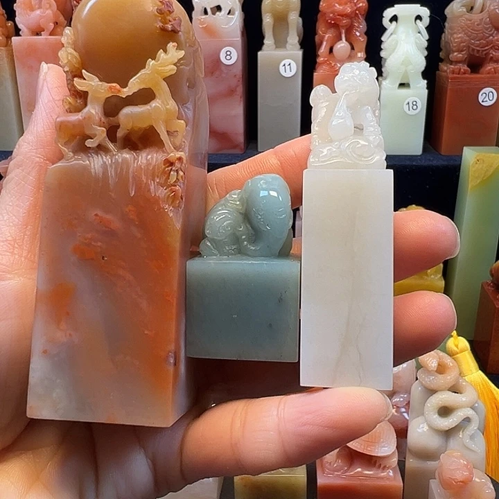 寿山石印石A***香寿山石手工雕刻