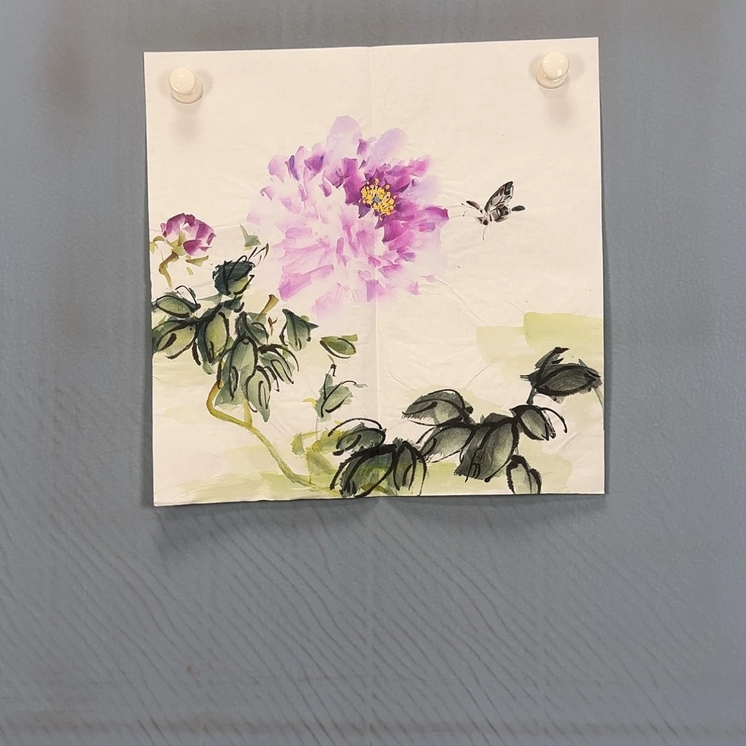 国画1229 牡丹图画师大