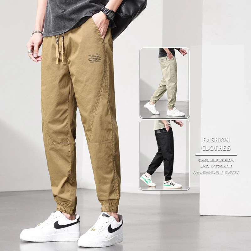 【新粉福利】男女休闲裤2025春秋新款长裤宽松束脚九分工装裤子