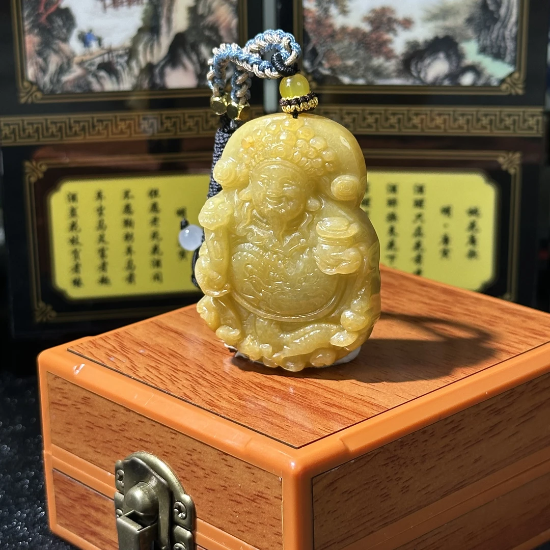 5111-天然翡翠-黄翡财神