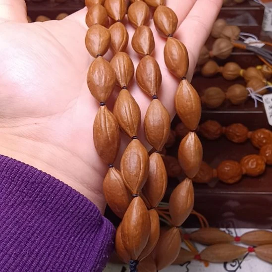 君***悔手串/手链橄榄核橄榄核三花柳叶脖挂