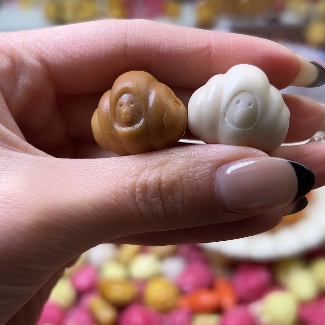 菩提根/象牙果吊坠瑕疵猪猪可颂2颗