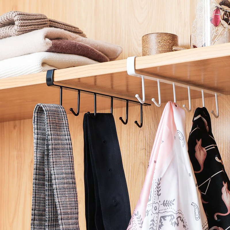 挂架厨房多功能置物架橱柜衣柜收纳挂钩式悬挂下多功能免打孔家用