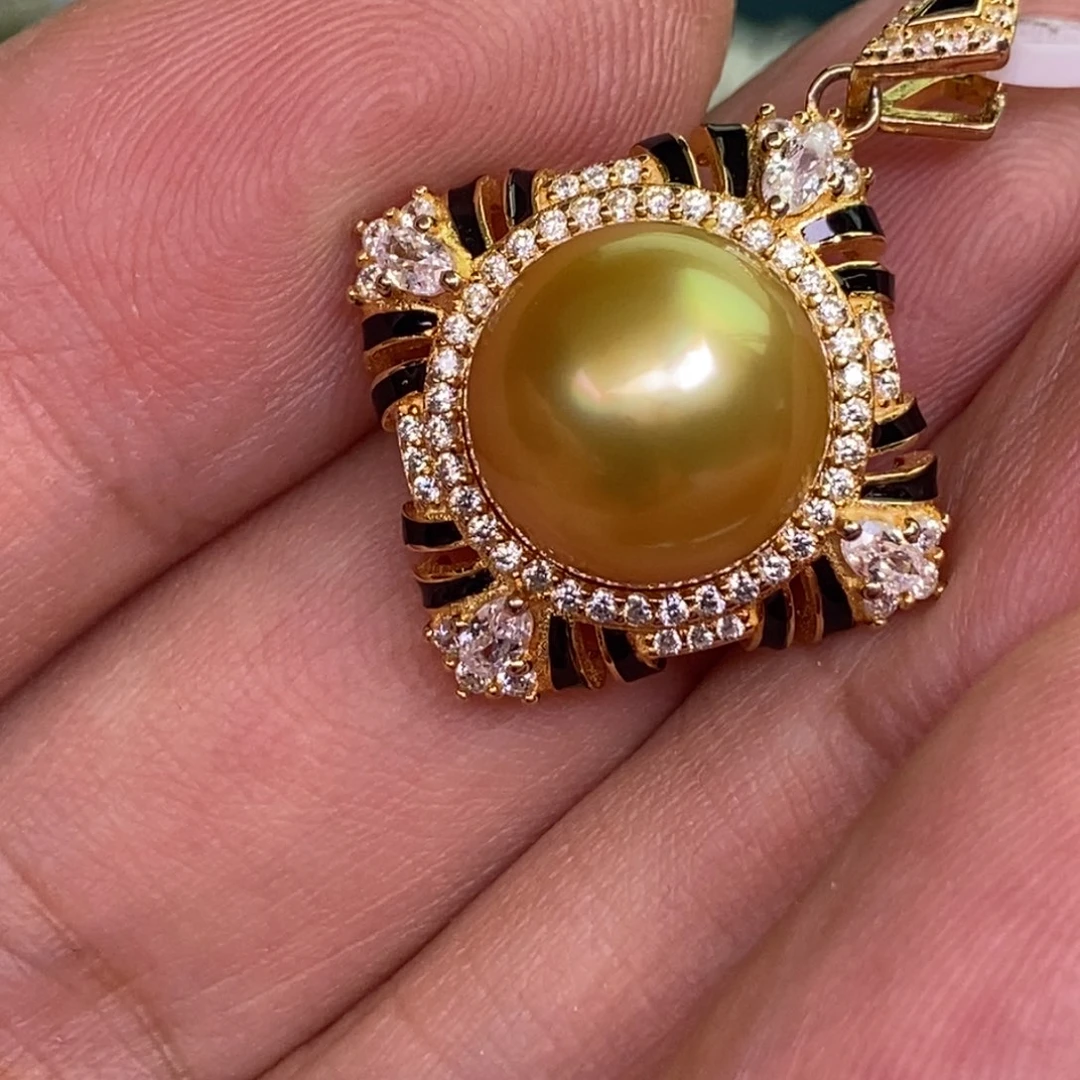 颈饰银S925镶嵌海水珍珠