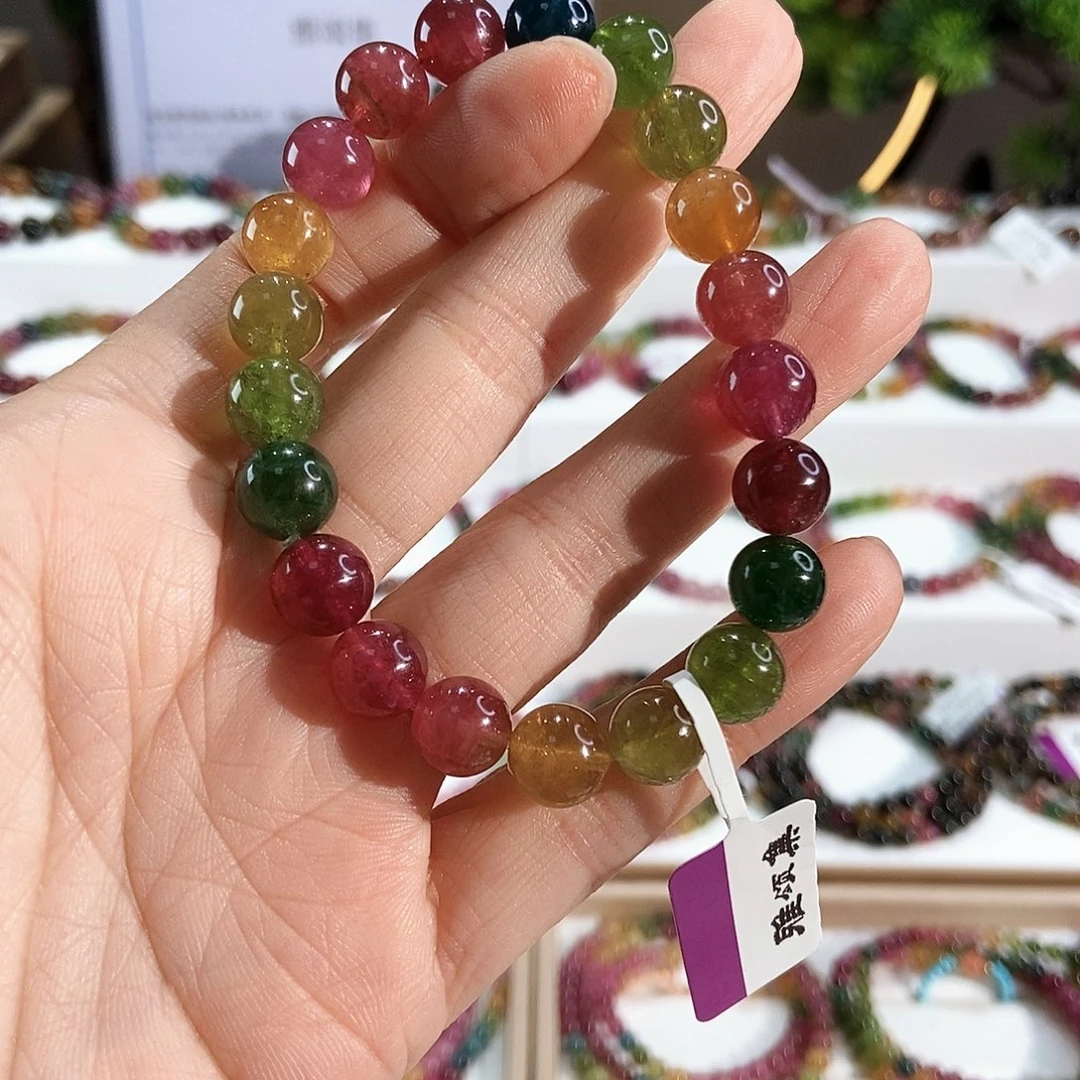 手链碧玺未镶嵌G2366素圈颜色微差