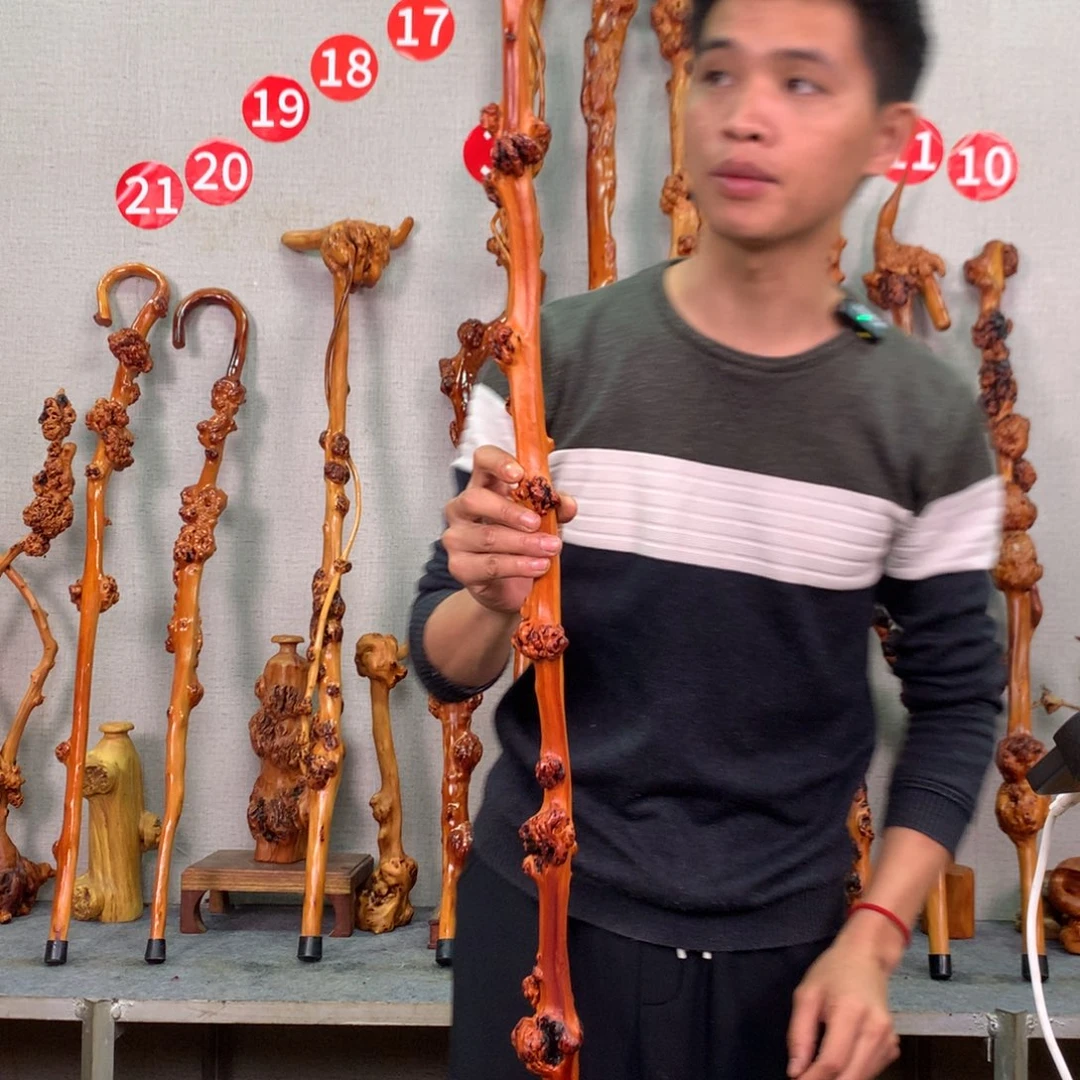 黑果木天然实木盘玩棍