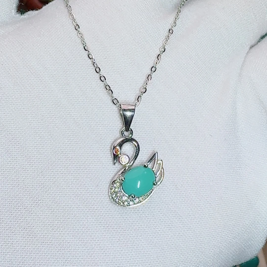 绿松石银S925镶嵌珠宝奇石