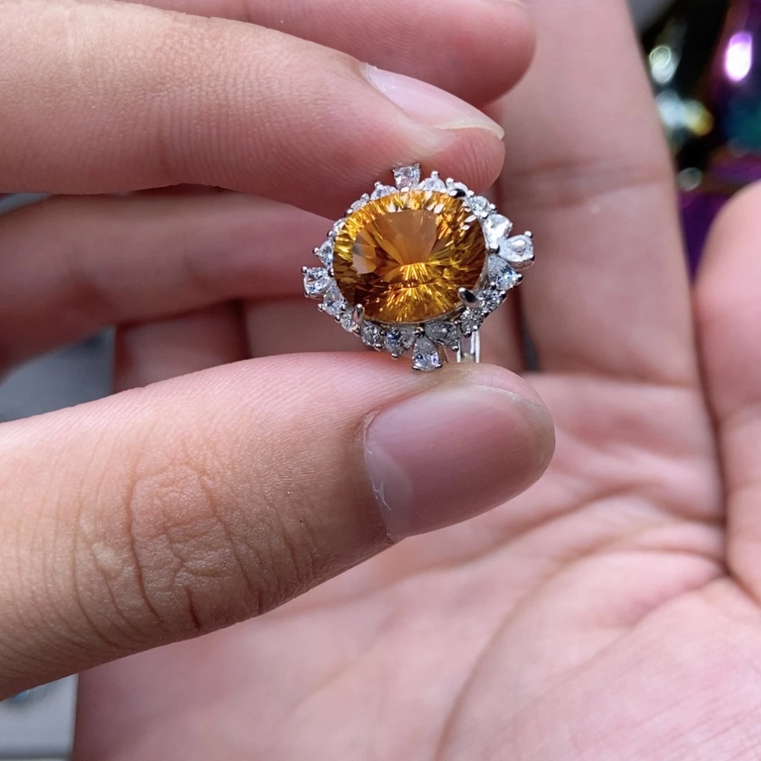 银S925镶嵌水晶戒指111111