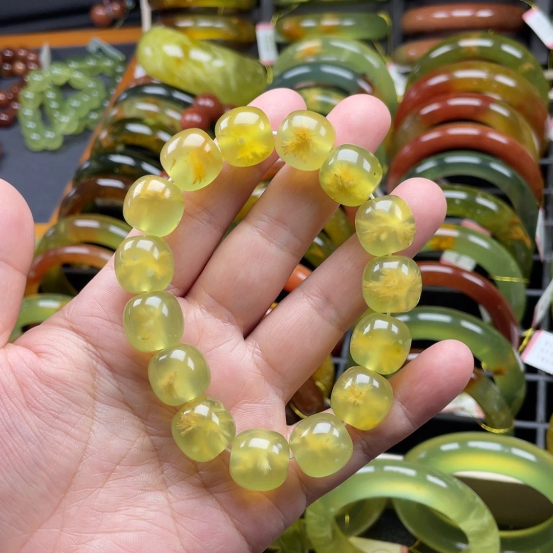 未镶嵌蛇纹石玉手链