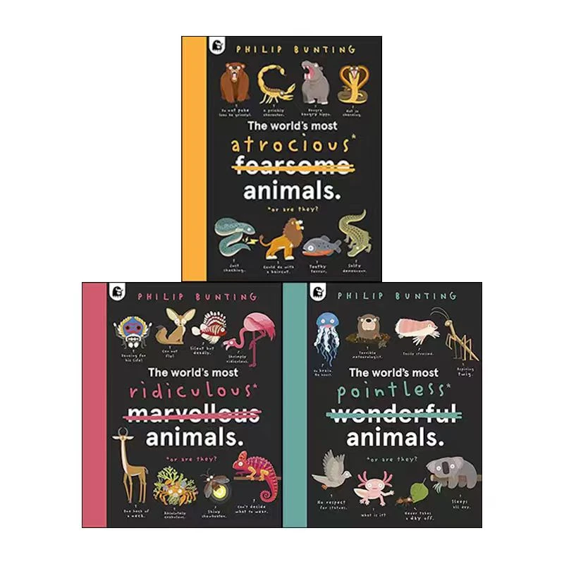 The World s Most Animals 精装插画动物科普绘本 3册