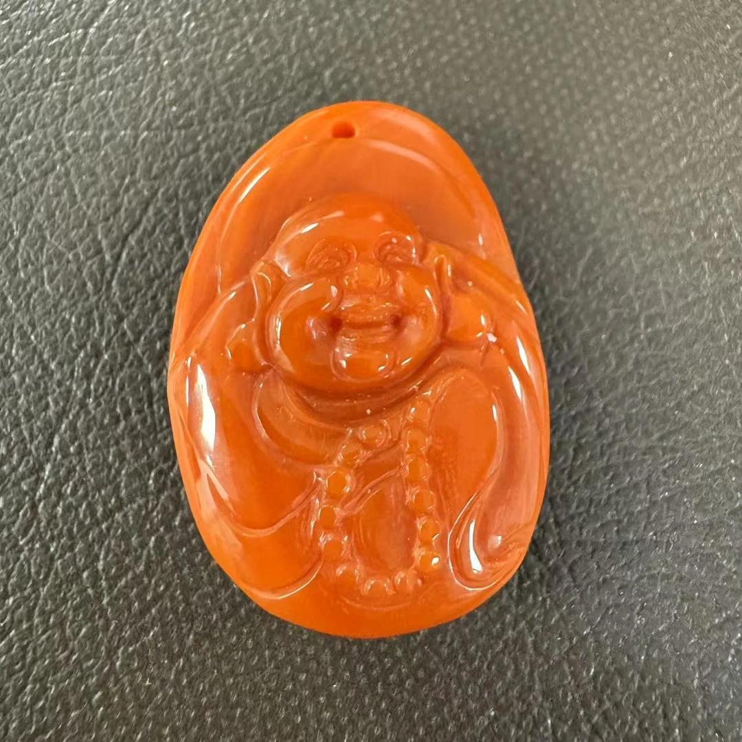 0124-30南红佛吊坠18.32g