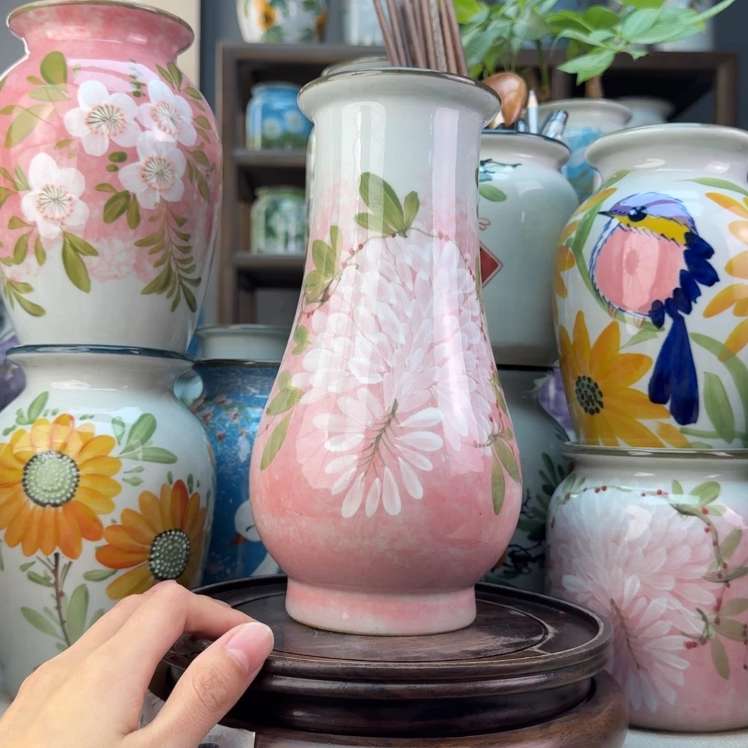 景德镇纯手绘陶瓷花瓶