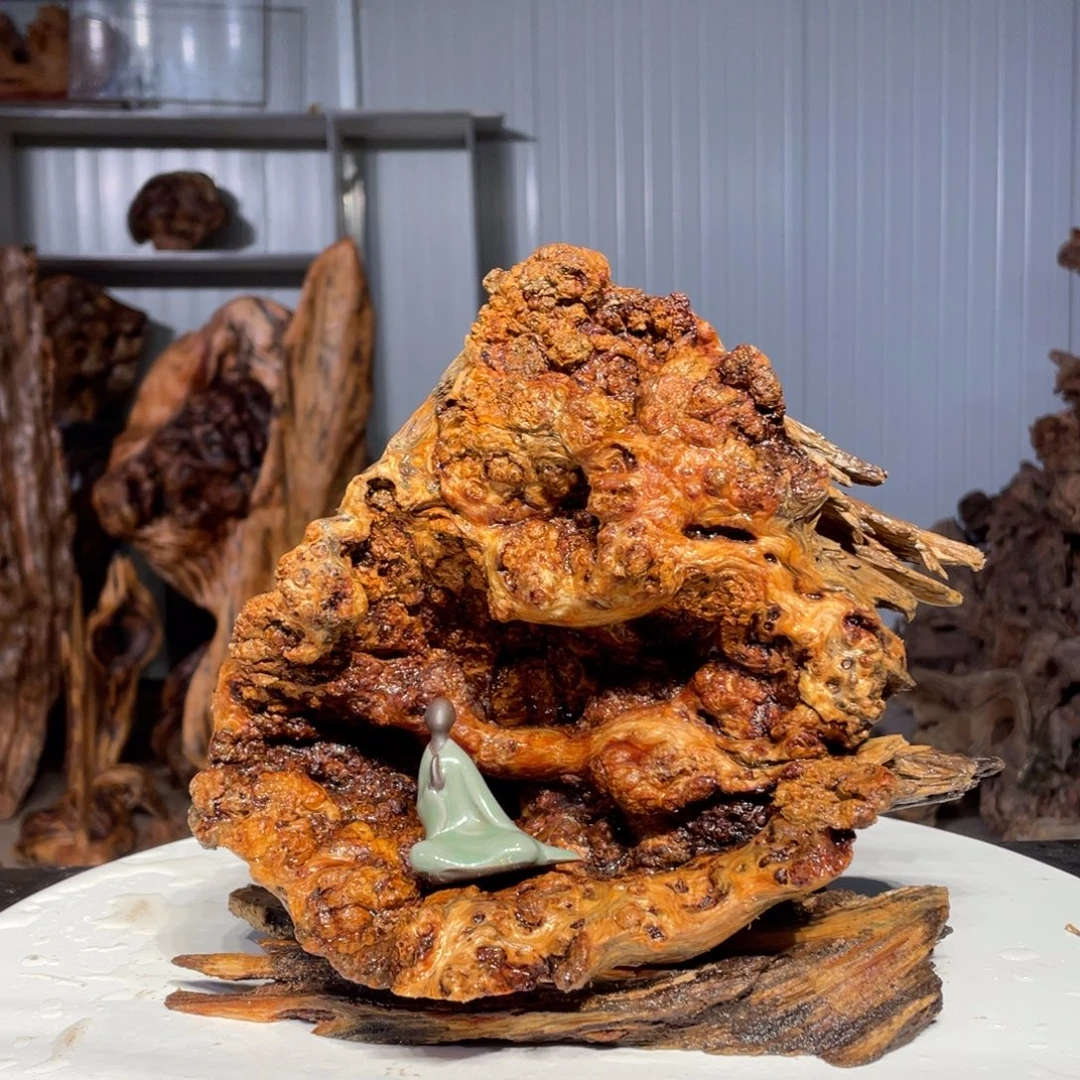 丁***艳木猛子琥珀木摆件39