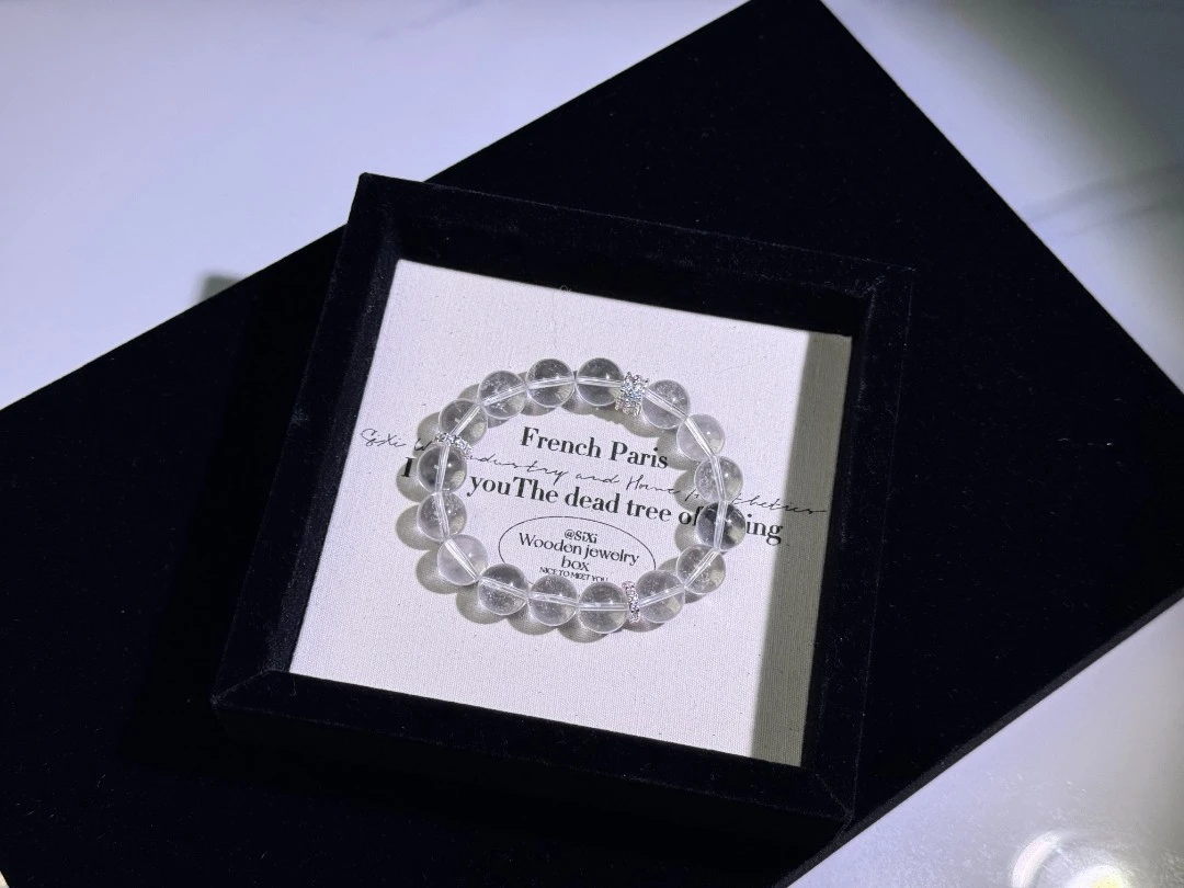 天然全净体白水晶12mm超合适夏天各种叠戴