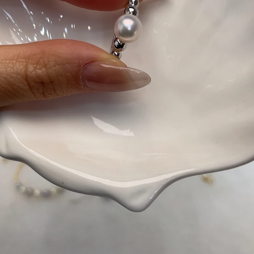 银S925镶嵌海水珍珠戒指