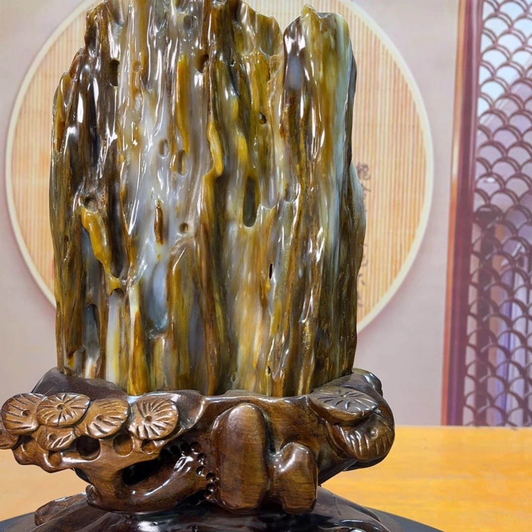 硅化玉（树化玉）未镶嵌摆件