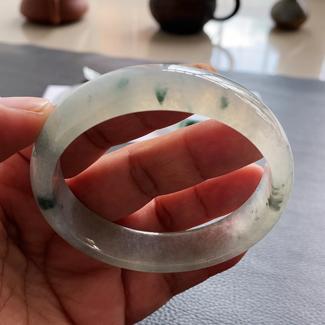 翡翠手镯未镶嵌彩***定天然翡翠手镯