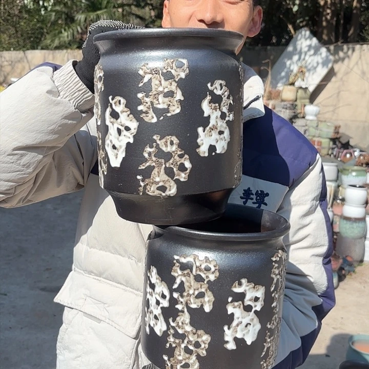 红陶侘寂风两个口径20*23.5